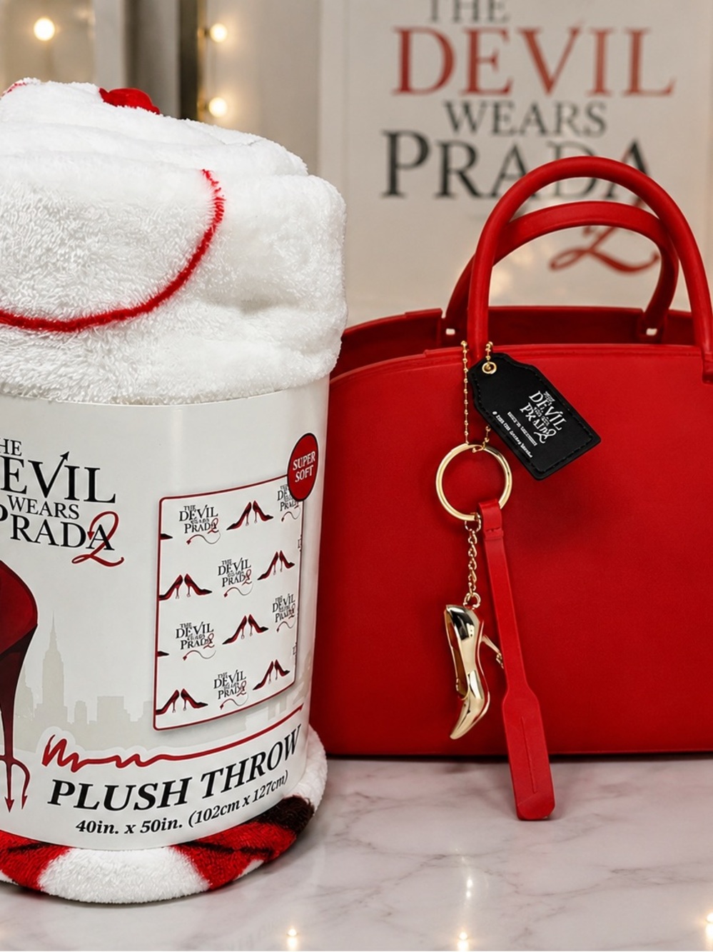 The Devil Wears Prada 2 Popcorn Bucket Purse + Plush Throw Blanket Set NEW